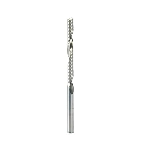 Temhyu 10 Stück 3,175 mm, 4 mm, 5 mm, 6 mm, 8 mm Schaft, Hartmetall-CNC-Fräser, eine einzelne Flöte, Schaftfräser, Fräser, 17–62 mm(10pcs 6x32) von Temhyu