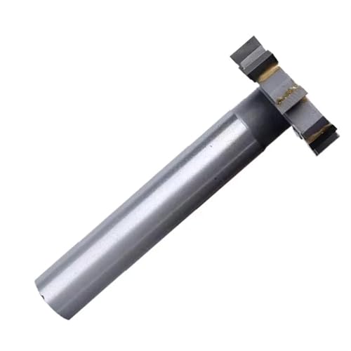Temhyu 12–50 mm Schaft, T-Nutenfräser, Legierung, rauer Einsatz, gerader Schaft, Schaftfräser for Härte, Metall, CNC-Fräser, Fräswerkzeug(12-2) von Temhyu