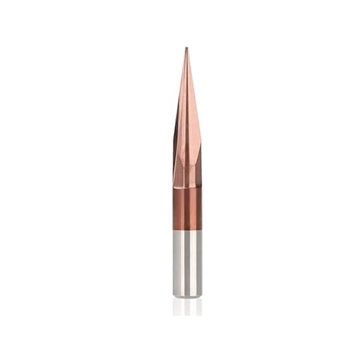 Temhyu 3,175 4 6 8 mm Schaft 2 Nuten gerade Gravurbits V-Bits Fräser TiCN-Beschichtung CNC-Schnitzfräser(3.175x0.5x30D) von Temhyu