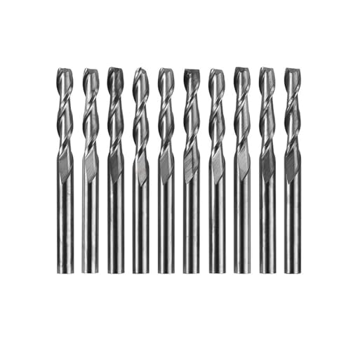 Temhyu 3,175mm Schaft Schaftfräser Gravur Bits Set CNC Fräser Kugelkopf PCB Fräser Hartmetall Fräswerkzeuge(10pcs bits-03) von Temhyu