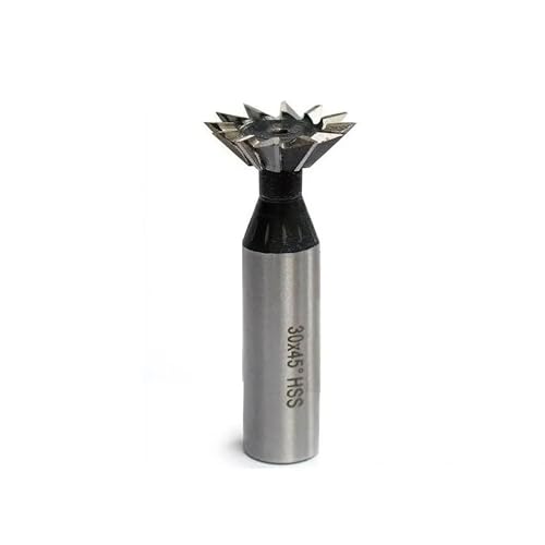 Temhyu 45/55/60 Grad HSS Schwalbenschwanzfräser 10–60 mm gerader Schaft HSS Schaftfräser CNC-Fräser HSS Schwalbenschwanzfräser Schaftfräser(1pc 35x55Degrees) von Temhyu