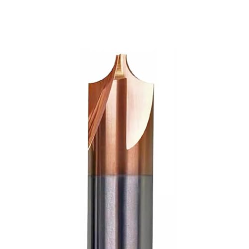 Temhyu 4mm 6mm 8mm Schaft Hartmetall Radius Ecke Abrunden Fräser Schaftfräser CNC Werkzeug Innen R1 R2 R3 Anfasen Außenradien Viertelkreis Fräser(R2x6Dx50L,Coated-BB2055) von Temhyu