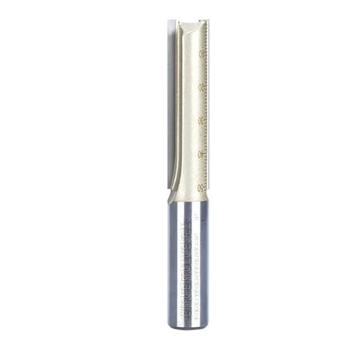 Temhyu 6,35 mm 12,7 mm Schaft 2 Flöten gerader Bit Hartmetalllegierung Holzbearbeitung gerader Fräser Klinge verlängern Schneiden Schlitzen Gravur CNC-Werkzeug(12.7x44.5) von Temhyu
