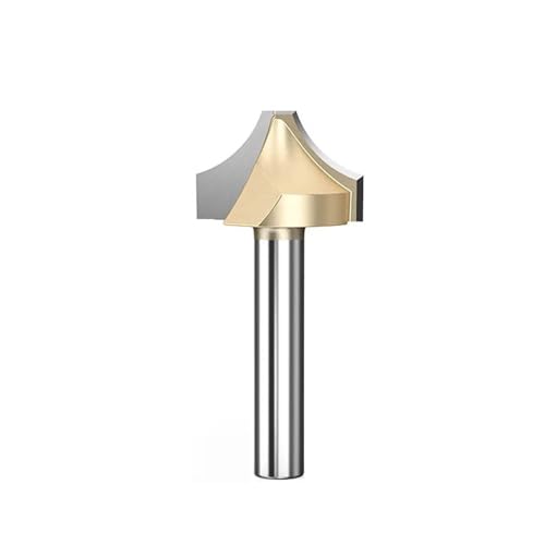 Temhyu 6,35 mm 12,7 mm Schaft Wolframcarbid Arc Router Bits R Winkel Professionelle Holzbearbeitung Schlitzen CNC Werkzeug Fräser(R00205) von Temhyu