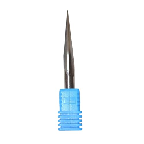 Temhyu 6mm * 70L Kegel Ball Nase Ende Mühle Kegel Fräser Vollhartmetall Werkzeug Holzbearbeitung Router Bit(D6xR0.5x70L) von Temhyu