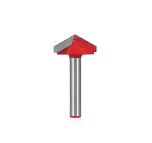 Temhyu 6mm Schaft 3D V Typ Schlitzen Cutter Bit Router Bit CNC Vollhartmetall Fräser Holzbearbeitung Fräser for bit Planfräser(6x22x120) von Temhyu