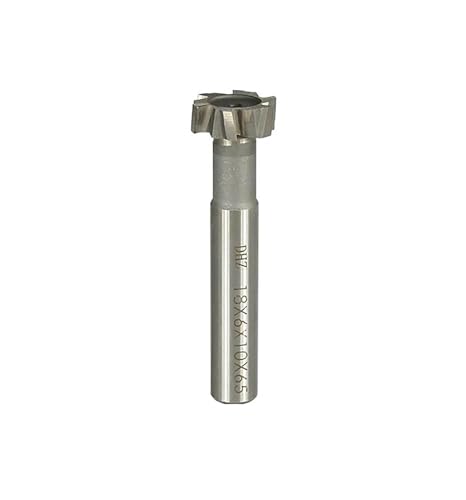 Temhyu 8/10/14/20mm Schaft T Slot Fräser HSS Ende Mühle for Metall HSS Woodruff schlüssel Sitz Router Bit CNC Maschine Fräsen Werkzeug Router Bit(10x1x6x65L) von Temhyu