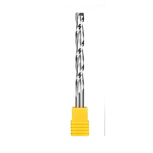 Temhyu CNC Gravur Router Bit Flache Nase Ende Mühle 2 Zwei Flöten Spirale Upcut Fräser Werkzeug Hartmetall Bits for Holz MDF PVC(3.175x2.0x8) von Temhyu