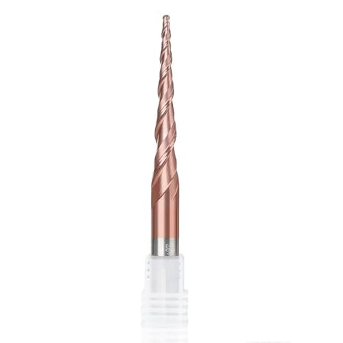 Temhyu Fräser Ball Nose Tapered End Mills HRC62 Hartmetall CNC Carving Bit Gravur Router Bit R0.25-R2.0 Holz Metall Endmill(R0.75x20xD6x50) von Temhyu