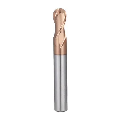 Temhyu HRC 50 55 65 Kugelkopffräser Wolframkarbidfräser CNC-Fräser Fräswerkzeug 2-Flöten-Kugelkopffräser R1 R2(R5XD10X75,HRC55 2F) von Temhyu