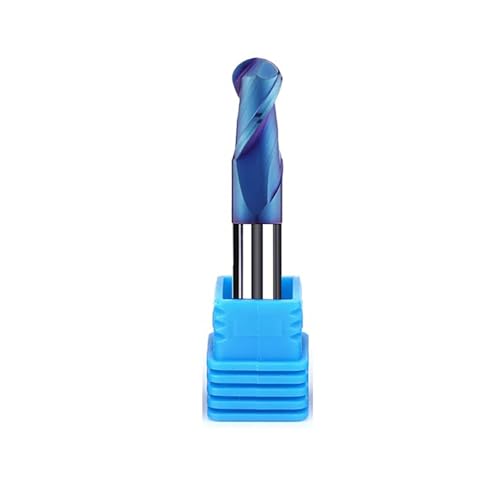 Temhyu HRC50 55 65 4mm 6mm 8mm Schaft Kugelfräser Wolframkarbidfräser CNC-Fräser Fräswerkzeug R0,5 2 4 Flöten(HRC65-2F,R6X12DX75L) von Temhyu