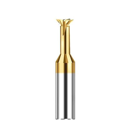 Temhyu HRC55 Wolframkarbid Schwalbenschwanzfräser Aluminium Schaftfräser CNC Nutwerkzeug 45 75 60 Grad 0,8-16 MM Metall Werkzeugstahl Fräser(2.1XR45X4F,For Aluminum) von Temhyu