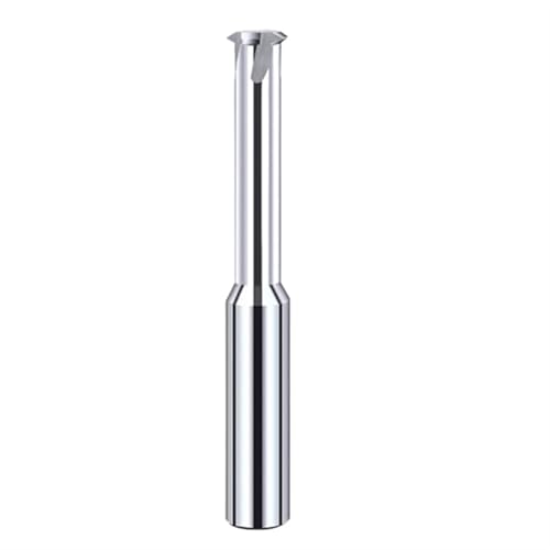 Temhyu M3/M4/M5/M6 Wolframcarbid Einzelzahn-Spiralfräser 3 Flöten 4 Klingen CNC-Werkzeug Aluminium Gewindefräser Fräser(M3xP0.5xD4x50mm,AL-HRC55) von Temhyu