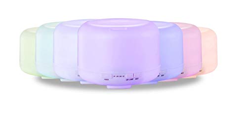 TEMPO DI SALDI Aroma-Diffusor 300 ml mit LED-Beleuchtung in 7 Farben und Timer Luftbefeuchter von tempo di saldi