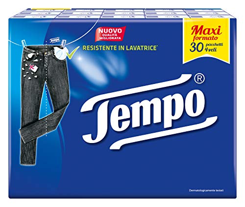 Tempo Fazzoletti Tempo Taschentücher, 4-lagig, 30 Packungen mit 9 Taschentüchern, 780 g Tempo Fazzoletti Tempo Taschentücher, 4-lagig, 30 Packungen mit 9 Taschentüchern, 780 g von Tempo
