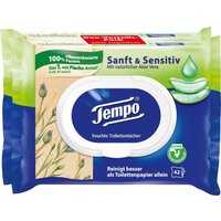 Tempo Feuchttücher Sanft & Sensitiv Duo-Pack 1-lagig Tempo Feuchttücher Sanft & Sensitiv Duo-Pack 1-lagig von Tempo