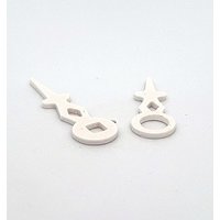Zeiger Für Kuckucksuhren Uhrzeiger Weißer Kunststoff Ohne Futter + Loch/Kuckucksuhrzeiger Made in Germany von TemporaGmbH