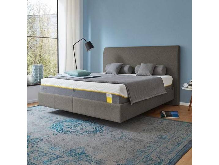 Tempur Polsterbett Classic Komfort Webstoff mit Kopfteil Shape 200x190cm Hellgrau modern von Tempur