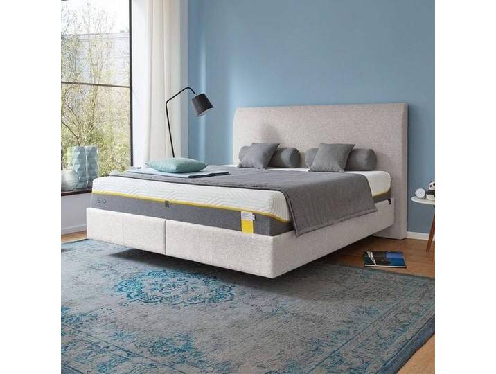 Tempur Polsterbett Classic Komfort Webstoff mit Kopfteil Shape 200x190cm Weiß modern von Tempur