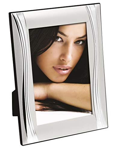 Versilberter Fotorahmen mit Wellendekoration cod.EL9973 cm 1,1x18x23h by Varotto & Co. von Ten