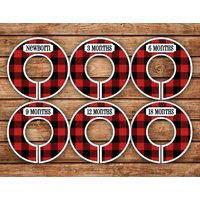 Benutzerdefinierte Baby-Schrankteiler | Buffalo Check/Karo - Rot Und Schwarz 058 von TenLittleToesDesigns