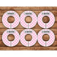 Benutzerdefinierte Baby-Schrankteiler | Rosa Mit Weißen Punkten 039 von TenLittleToesDesigns