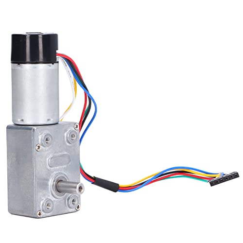 DC 6 V / 12 V Schneckengetriebemotor, 6 mm Ausgangswelle Elektromotor mit hoher Torsionsreduzierung, selbstsichernder Encoder mit einstellbarer Geschwindigkeit, Turbogetriebemotor(DC12V 10rpm) von TenNuoDa