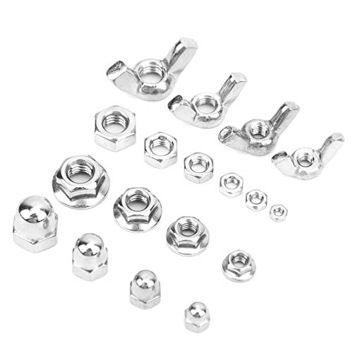 Schrauben-Sortiment-Set Kit, 180-Teilig FlüGelmuttern Flanschmutter Hutmutter Sechskantmutter M2 M2,5 M3 M4 M5 M6 Standard Flachkopfschraube Unterlegscheibe Mutter Sortiment Nieten Vertikale Kornmutte Schrauben-Sortiment-Set Kit, 180-Teilig FlüGelmuttern Flanschmutter Hutmutter Sechskantmutter M2 M2,5 M3 M4 M5 M6 Standard Flachkopfschraube Unterlegscheibe Mutter Sortiment Nieten Vertikale Kornmutte von TenNuoDa