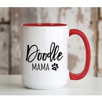 Doodle Mama Becher 15 Unzen Kaffeetasse | Süße Lustige Spruch Geburtstag Weihnachten Muttertag Geschenk Idee Für Hund Frauen Oma Teen Freund Tochter von TenSquared