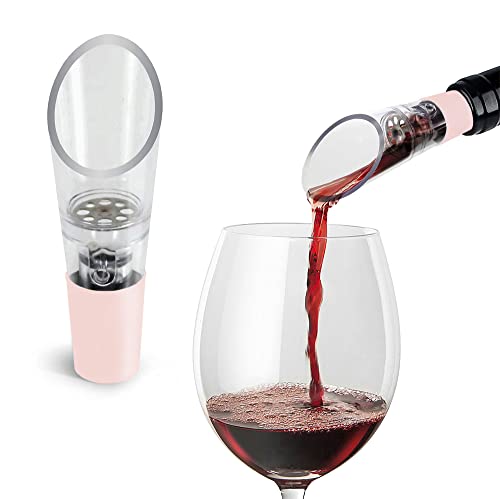 TenTen Labs WeinBelüfter und WeinDekanter (2er-Pack) – Premium Belüfter und Dekanter – Rotwein Aerator Set - Geschenkebox inkludiert - Roségold von TenTen Labs