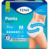 TENA Inkontinenzhosen Pants protect+ Plus Größe M für Frauen und Männer, 9 St. von Tena