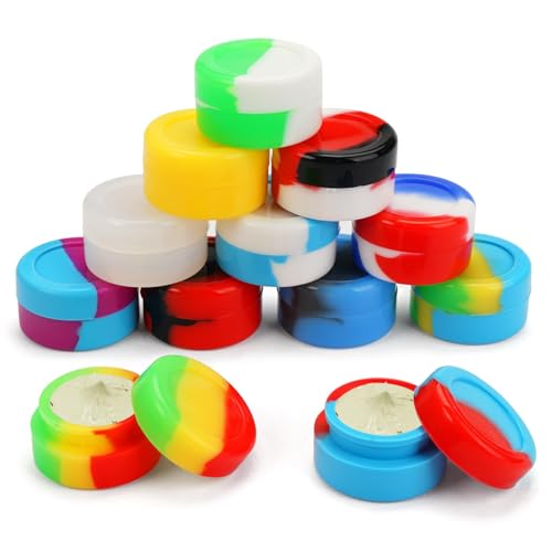 TenaLucy 12 Stück 5ml Silikon Dab Behälter,Mini-Runde Silikon Wachs Behälter Multifunktionale Runde Behälter aus silikon Silikonbehälter Wachsöl Bunte Wachsbehälter,für Lagerung Creme,Lotion,Kosmetik TenaLucy 12 Stück 5ml Silikon Dab Behälter,Mini-Runde Silikon Wachs Behälter Multifunktionale Runde Behälter aus silikon Silikonbehälter Wachsöl Bunte Wachsbehälter,für Lagerung Creme,Lotion,Kosmetik von TenaLucy