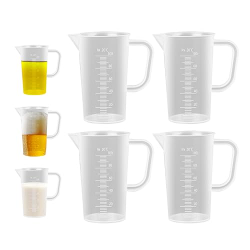 TenaLucy 4 Stück Messbecher Klein,Messbecher 100ml Messbecher Kunststoff Set mit Griff Messbecher Set Mini Messbecher Waschpulver Hitzebeständig Präzisions Messbecher Präzisions Messbecher mit Waage TenaLucy 4 Stück Messbecher Klein,Messbecher 100ml Messbecher Kunststoff Set mit Griff Messbecher Set Mini Messbecher Waschpulver Hitzebeständig Präzisions Messbecher Präzisions Messbecher mit Waage von TenaLucy