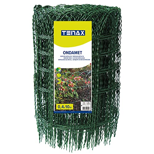 TENAX Ondamet 0,40x10 m Grün, Einfassung für den Garten, Plastifizierte Eisenbögen zur Begrenzung von TENAX