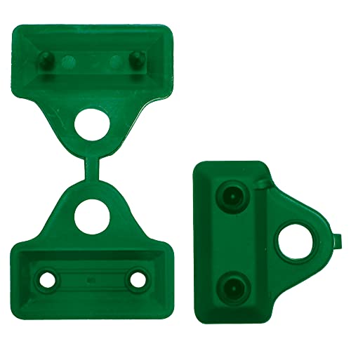 TENAX Clips 5 cm Grün, Schachtel mit 12 Clips, Clips zur Befestigung von gewebten Netzen als Sichtschutz und Schattenspender von Tenax