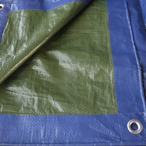 Tenax Cover All Plane mit Ösen 3,00x4 m Grün-Blau 90 g/m², Abdeckplane für Holz, Gartenmöbel, Autos, Swimmingpools, Boote, Campingplatz, Schutzplane mit Metallösen, wasserdicht und reißfest von TENAX