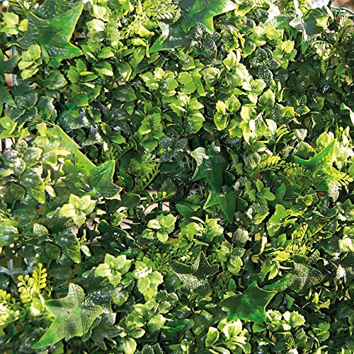 Tenax Divy Panel Sotobosque 0,5x0,5 m Grün, Synthetische Hecke mit Blättern wie Unterholz aus zusammensetzbaren Modulen zur vertikalen Gartenwanddekoration von TENAX