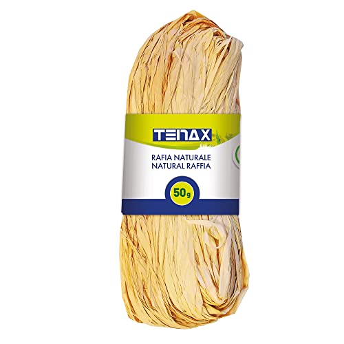 Tenax Natürliche Raphia 50 g, Bindeband für Pflanzen und Gartenarbeit, Handwerk, Basteln, Dekoration und Geschenkverpackungen von Tenax