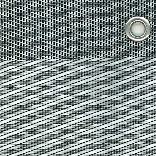 TENAX Texstyle Double 1,00x5 m Silber, Dekoratives Sichtschutznetz aus PVC und Polyester von TENAX