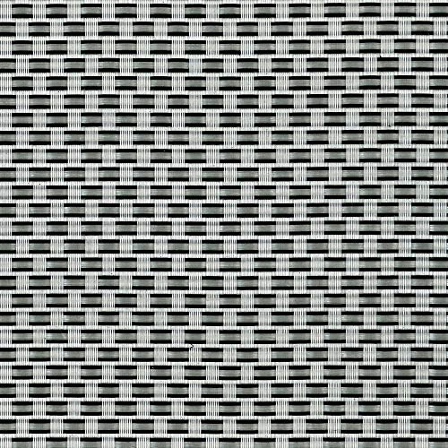 TENAX Texstyle Plus 1,00x5 m Silber-Schwarz, Dekoratives Sichtschutznetz aus PVC und Polyester von TENAX