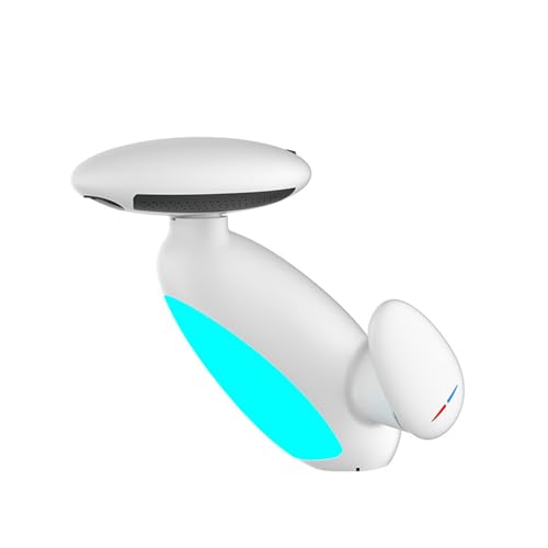 4 Mode Rotating Pull-Out Smart Faucet with LED, 360° Adjustable Bathroom Sink Faucet, Multi-Functional Water Flow, Temperature-Sensing (White) von Tencipeda