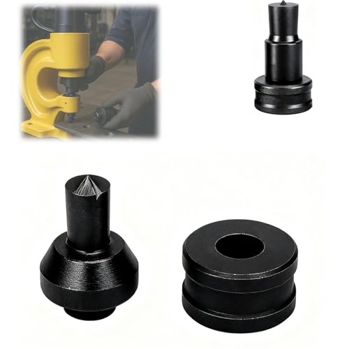 Hydraulic Round Hole Punch Die Set for CH-70, Heavy Duty Metal Punching Dies for Steel Sheet Copper Plate Aluminum Plate (10mm) von Tencipeda