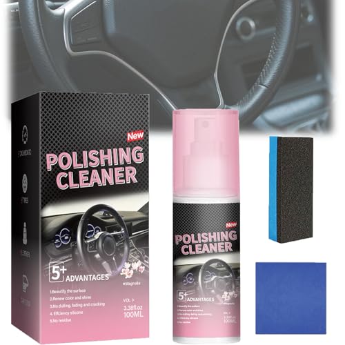 Polishing Cleaner Car Interior, Interior Detailer Spray for Rubber Leather& More Repels Dust & Staining, Multi-Surface Cleaning for Car Interior (1 set) von Tencipeda
