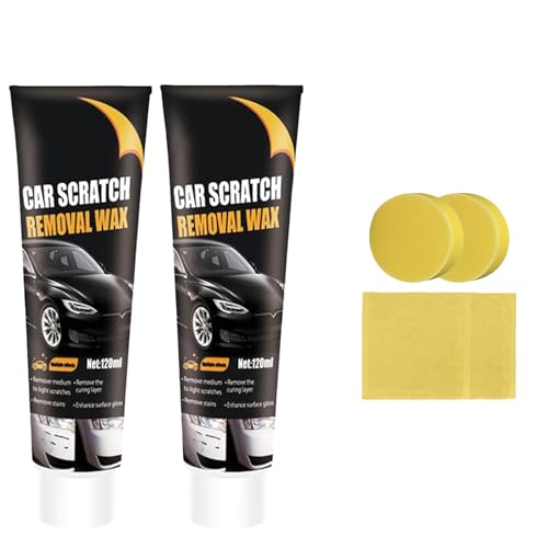 Scratch Remover for Vehicles, 2025 Upgrade Car Scratch Remover Kit with Wipe Sponge, Car Wax Kit for Deep Scratches (2 sets) von Tencipeda