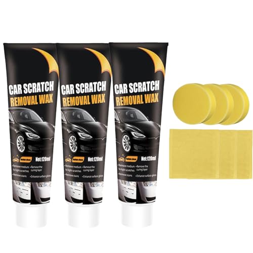 Scratch Remover for Vehicles, 2025 Upgrade Car Scratch Remover Kit with Wipe Sponge, Car Wax Kit for Deep Scratches (3 sets) von Tencipeda
