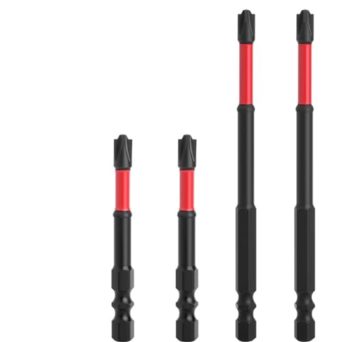 Tencipeda FPH2 Impact Screwdriver Bit Set, 65mm & 110mm Slotted Heads 1/4 Inch Hex Shank, Magnetic Cross Slot Screw Driver Drill Bits Used on Electricians (2+2) von Tencipeda