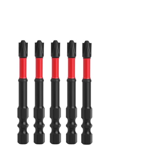 Tencipeda FPH2 Impact Screwdriver Bit Set, 65mm & 110mm Slotted Heads 1/4 Inch Hex Shank, Magnetic Cross Slot Screw Driver Drill Bits Used on Electricians (5 pcs 65mm) von Tencipeda