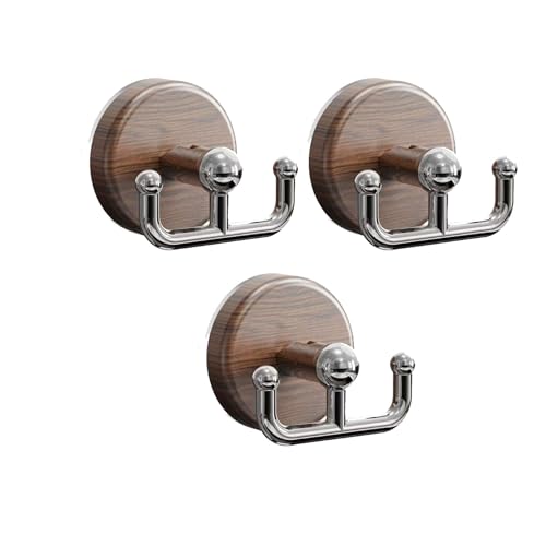 Tencipeda Multi-Functional Wood Grain Suction Cup Hook, No Drill Cup Hook, for Door Wreaths Front Door (3pcs) von Tencipeda