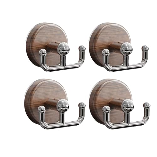 Tencipeda Multi-Functional Wood Grain Suction Cup Hook, No Drill Cup Hook, for Door Wreaths Front Door (4pcs) von Tencipeda