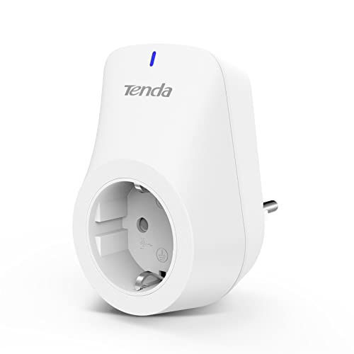 Tenda Intelligente WLAN Steckdose Beli SP9, 16A Smart Plug mit Energieverbrauchsanzeige, App- und Sprachsteuerung (Alexa & Google Home), Zeitplan, Timer, Away Modus, Kinderschutz, 1er Pack von Tenda